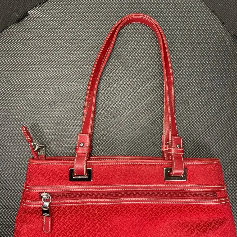 🔴 TABOLS Casual Leather Red Shoulder and Handbag Purse Size Medium CA 23147